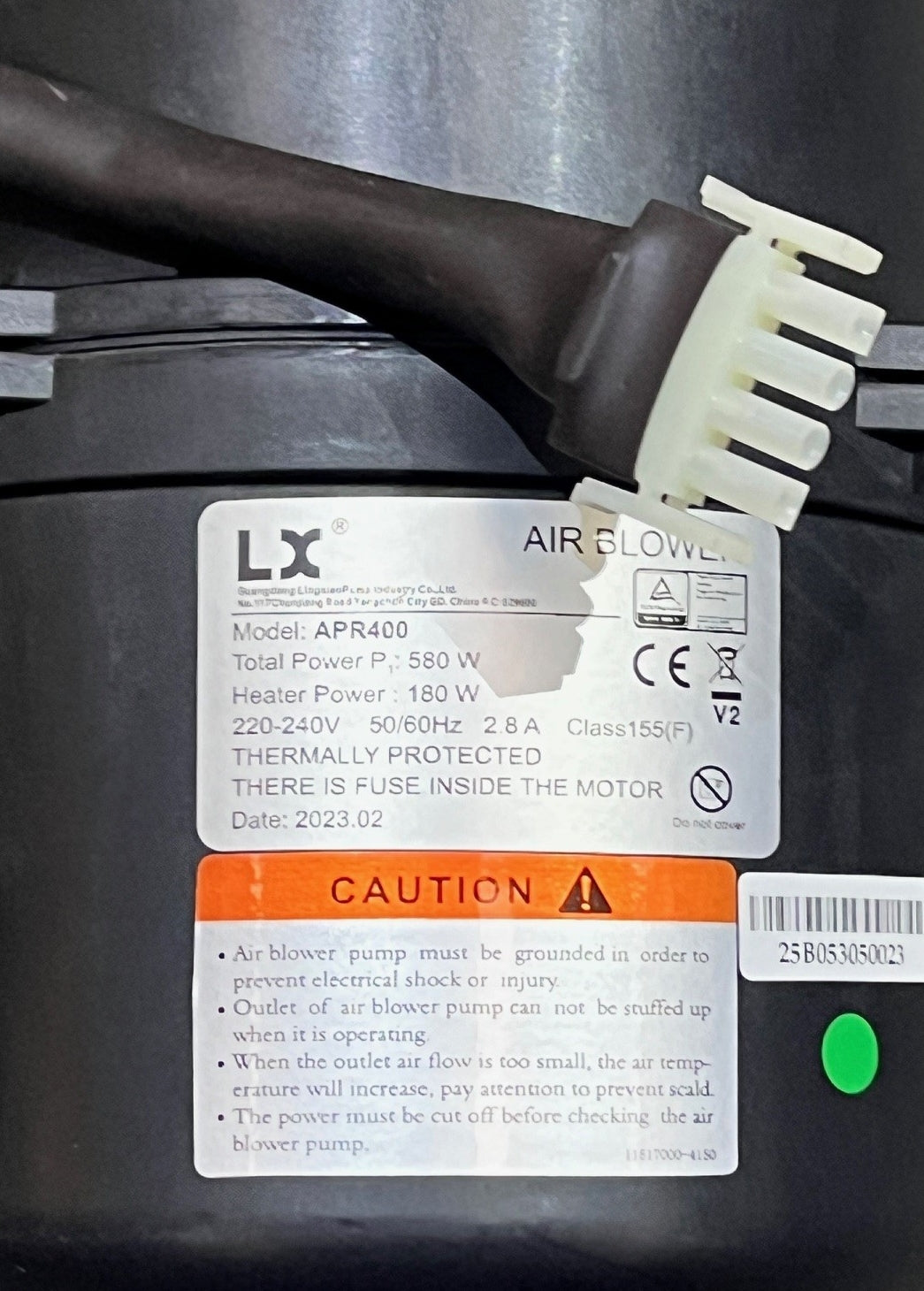 Heated Air Blower For Oasis Platinum Spas