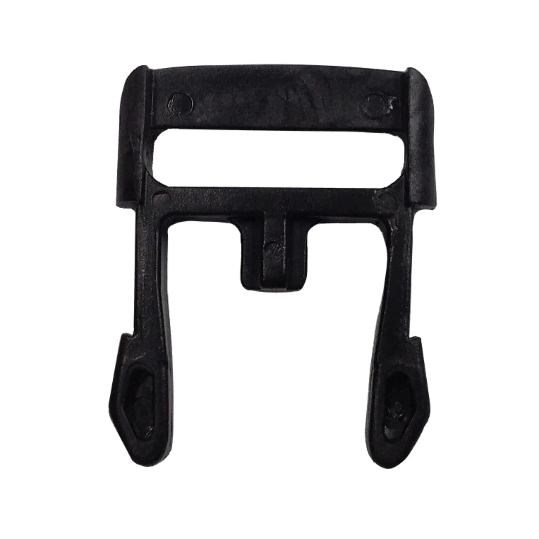 Replacement clip for spa cover strap. Pairs with spa cabinet clip. Shown on white background.