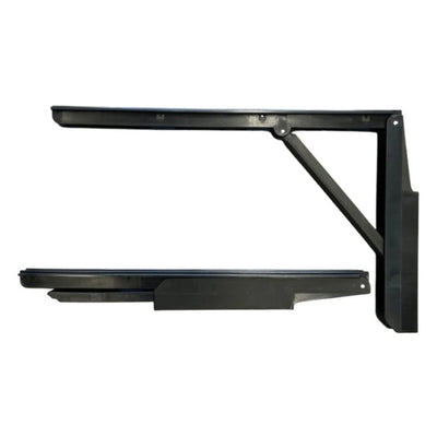 Spa cover arm shown in open and closed positions. Shown on a white background.