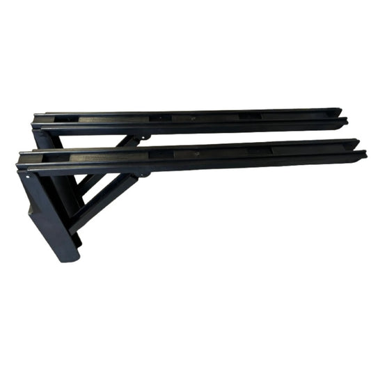 Pair of spa cover arms. Shown on white background.